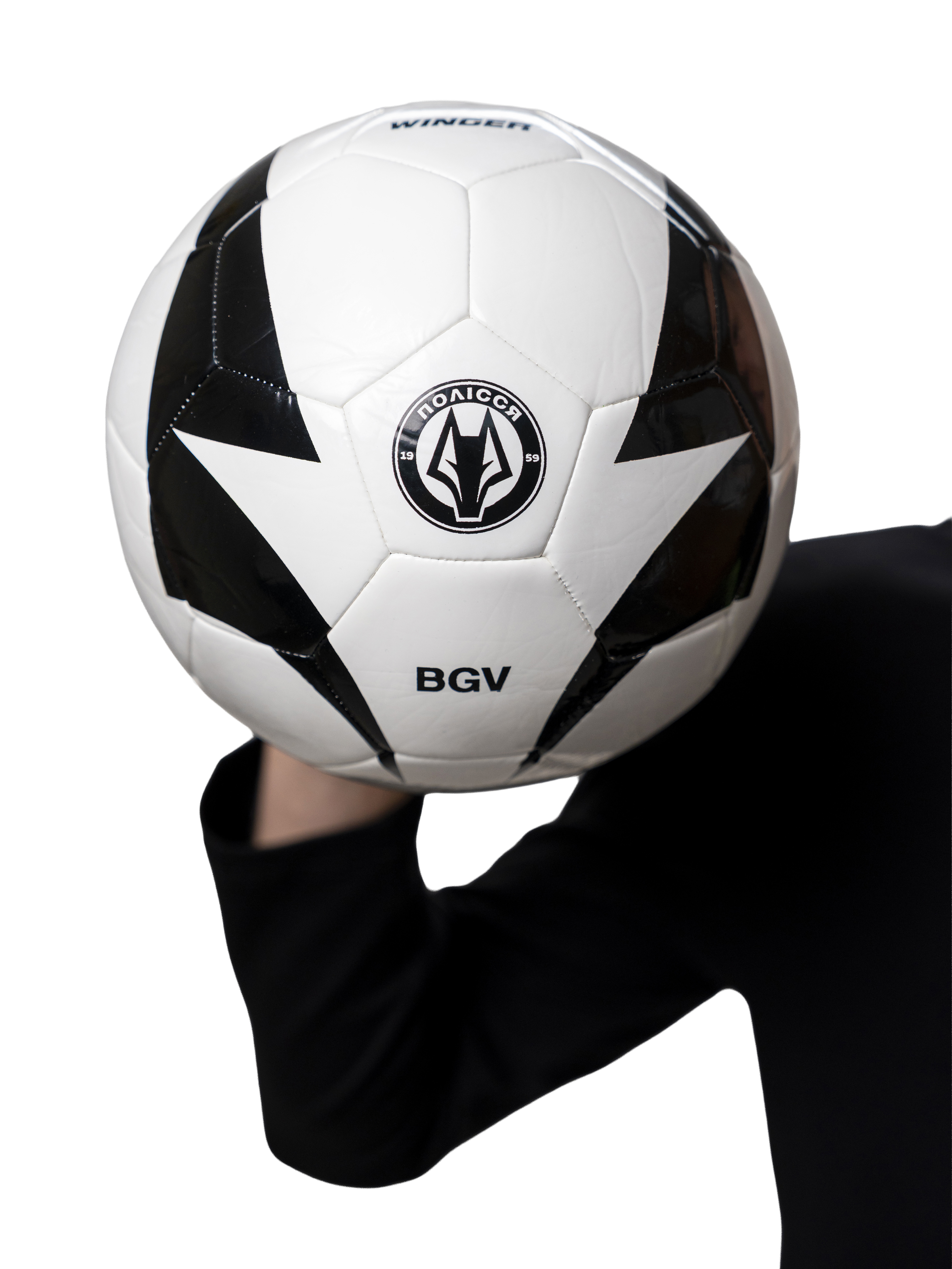 Сувенірний футбольний м'яч з логотипом ФК "Полісся" білий - Зображення 3